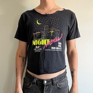 Cropped Vintage ‘Night Moves’ Graphic T-shirt